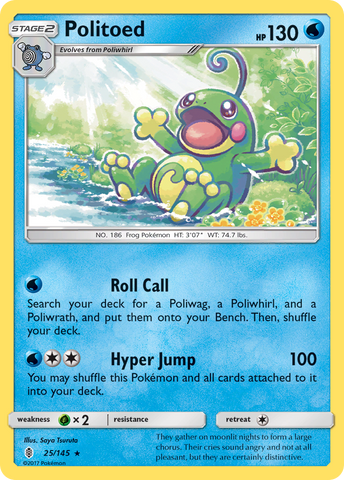 Politoed (25/145) [Sun & Moon: Guardians Rising]