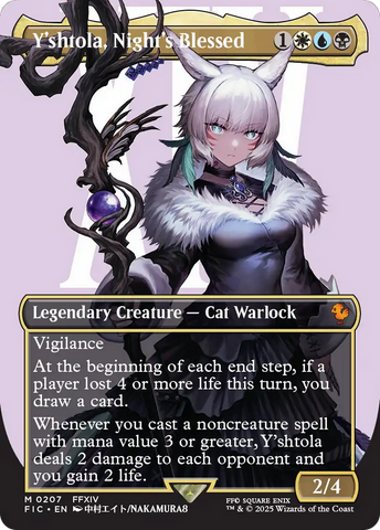 cat warlock final fantasy mtg Anime Card Sleeves 102 Pack Compatible with & TCGs Perfect for Y'shtola, Night's Blessed & Commander Decks Premium Card Game Sleeves for Magic then return it to the battlefield under its owners control Y'shtola, Night's Blessed (Final Fantasy