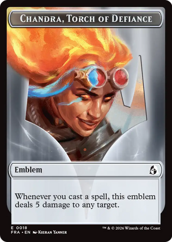 Chandra, Chill of Compliance // Chandra, Torch of Defiance Double-Sided Token [Reality Fracture Tokens]