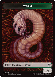 Eldrazi Spawn // Worm Double-Sided Token [Secrets of Strixhaven Commander Tokens]