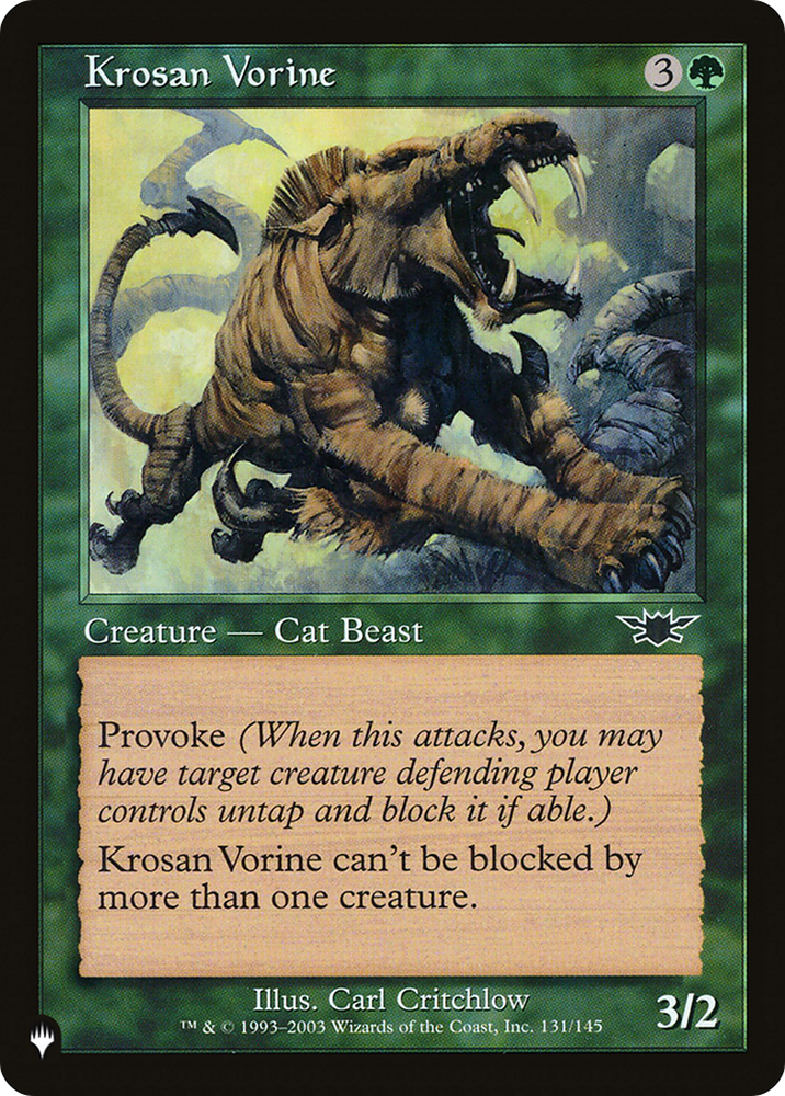 Krosan Vorine [The List Reprints]