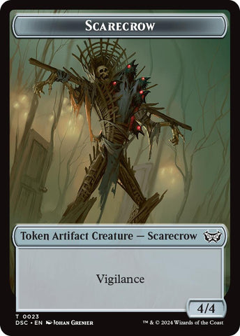 Human soldier // Scarecrow Double-Sided Token [Duskmourn: House of Horror Commander Tokens]