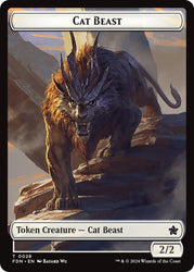 Cat Beast // Dragon (0017) Double-Sided Token [Foundations Tokens]