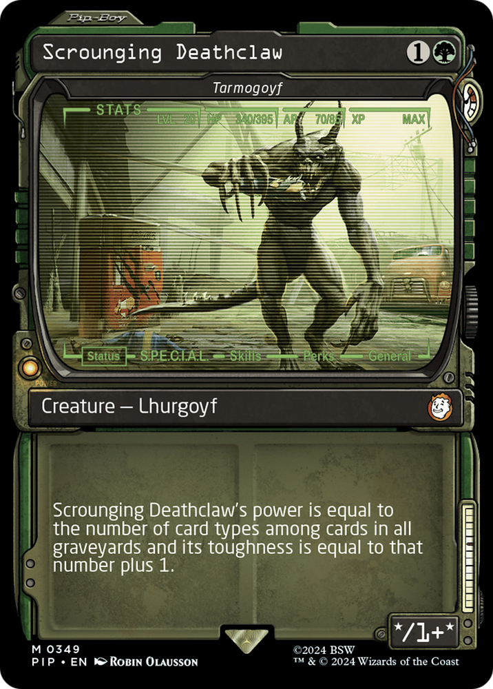 Scrounging Deathclaw - Tarmogoyf (Showcase) [Fallout]