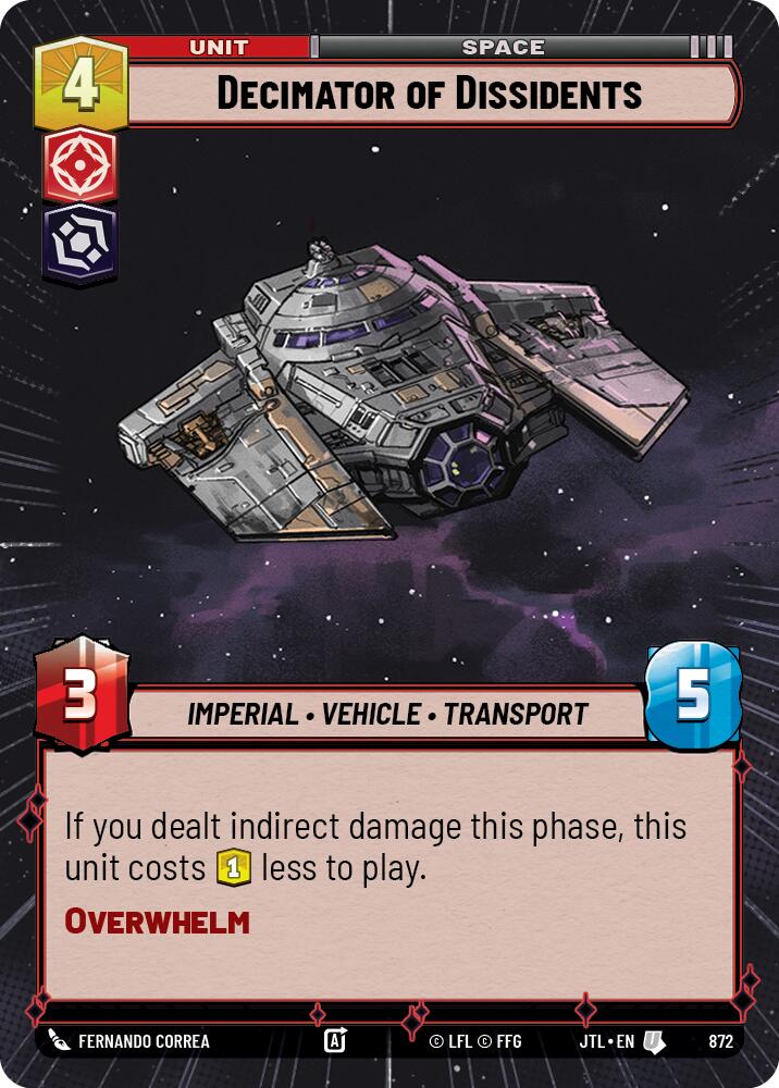 Decimator of Dissidents (872) (Hyperspace Foil) (872) [Jump to Lightspeed]