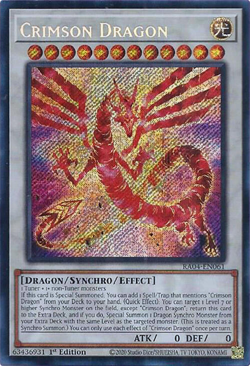 Crimson Dragon (card) [RA04-EN061] Secret Rare