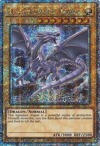 Blue-Eyes White Dragon (8th Art) [RA04-EN108] Quarter Century Secret Rare