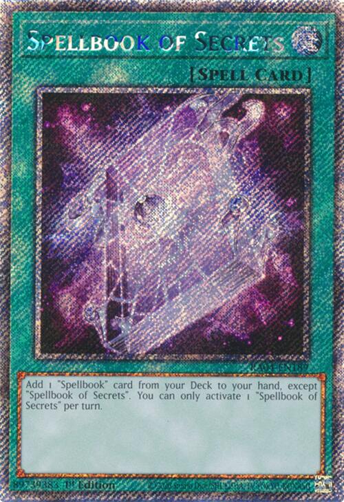 Spellbook of Secrets [RA04-EN189] Platinum Secret Rare