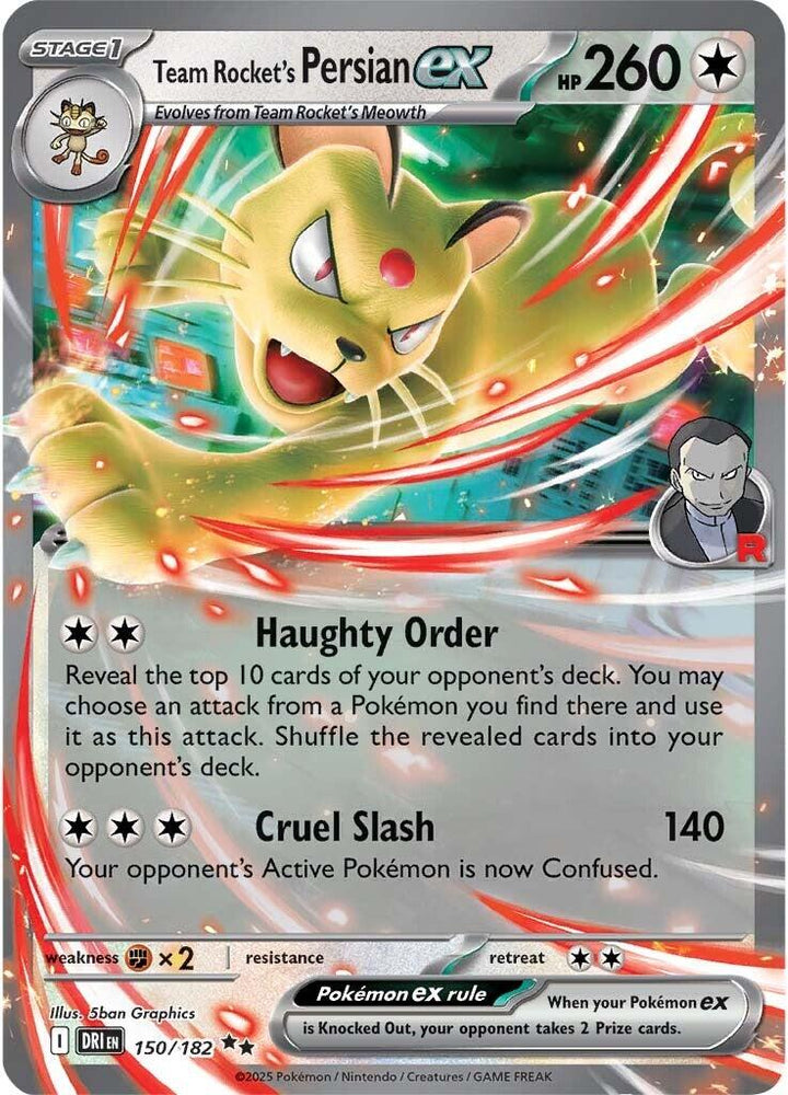 Team Rocket's Persian ex (150/182) [Scarlet & Violet: Destined Rivals]