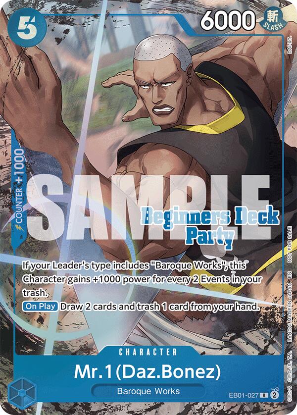 Mr. 1 (Daz.Bonez) (ST-23 - ST-28 Beginners Deck Party) [Winner] [One Piece Promotion Cards]
