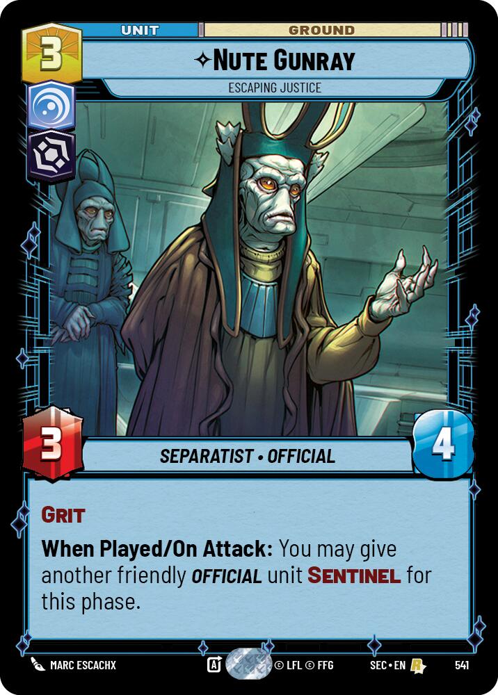 Nute Gunray - Escaping Justice (Foil) (541) (541) [Secrets of Power]