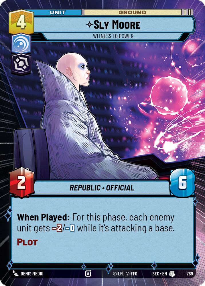 Sly Moore - Witness to Power (Hyperspace Foil) (789) (789) [Secrets of Power]