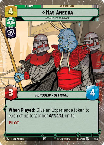 Mas Amedda - Accomplice to Power (Hyperspace Foil) (840) (840) [Secrets of Power]