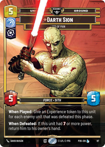 Darth Sion - Lord of Pain (87) (87) [Sector and Regional Promos: Season 1]