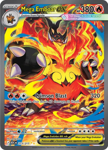 Mega Emboar ex (273/217) [Mega Evolution: Ascended Heroes]