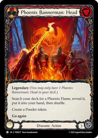 Phoenix Bannerman Head (Red) (Regular) [PEN257] (Compendium of Rathe)