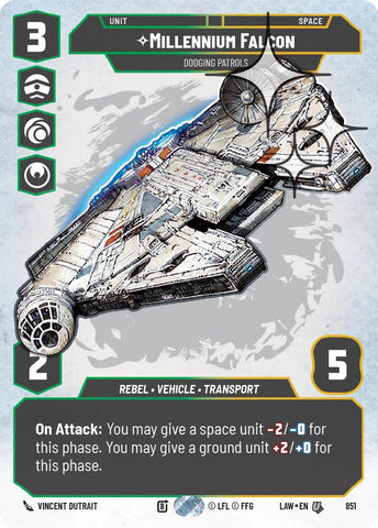 Millennium Falcon - Dodging Patrols (Prestige Foil) (851) (851) [A Lawless Time]