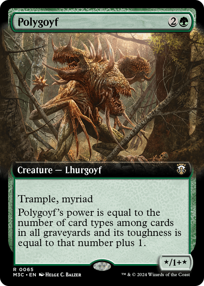 Polygoyf (Extended Art) [Modern Horizons 3 Commander]