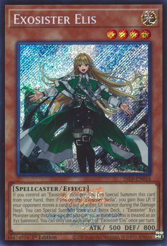 Exosister Elis (Emblazoned Secret Rare) [26LP-EN016] Secret Rare