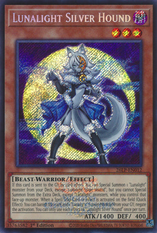Lunalight Silver Hound (Emblazoned Secret Rare) [26LP-EN012] Secret Rare