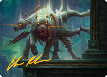 Flickering Hound Art Card (2/54) (Gold-Stamped Signature) [Reality Fracture Art Series]