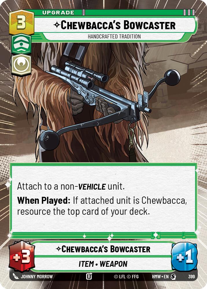 Chewbacca's Bowcaster - Handcrafted Tradition (399) (Hyperspace) (399) [Homeworlds]