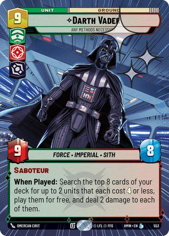 Darth Vader - Any Methods Necessary (553) (Hyperspace Foil) (553) [Homeworlds]