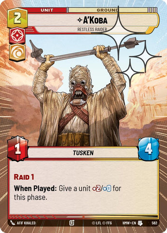 A'Koba - Restless Raider (562) (Hyperspace Foil) (562) [Homeworlds]
