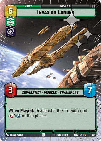 Invasion Lander (621) (Hyperspace Foil) (621) [Homeworlds]