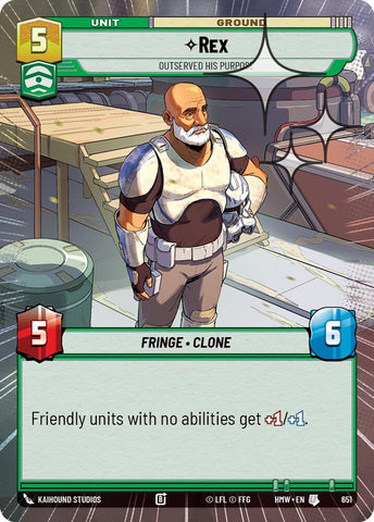 Rex - Outserved His Purpose (651) (Hyperspace Foil) (651) [Homeworlds]