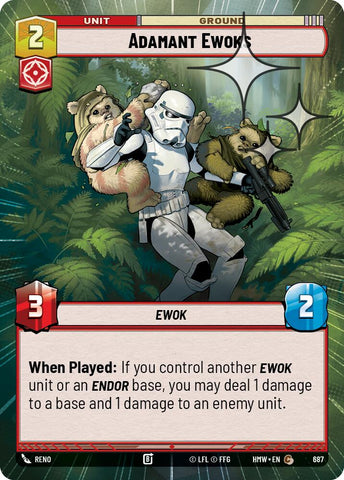 Adamant Ewoks (687) (Hyperspace Foil) (687) [Homeworlds]
