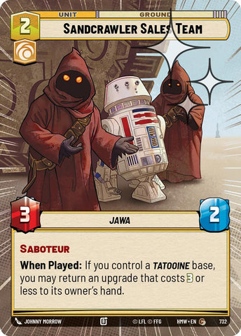 Sandcrawler Sales Team (732) (Hyperspace Foil) (732) [Homeworlds]