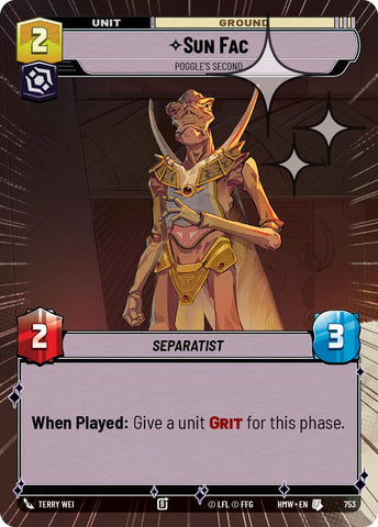 Sun Fac - Poggle's Second (753) (Hyperspace Foil) (753) [Homeworlds]
