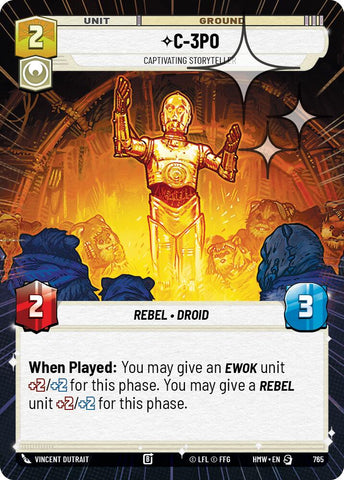 C-3PO - Captivating Storyteller (765) (Hyperspace Foil) (765) [Homeworlds]