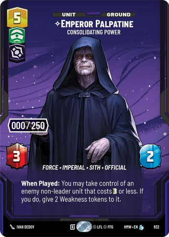 Emperor Palpatine - Consolidating Power (932) (Serialized) (932) [Homeworlds]