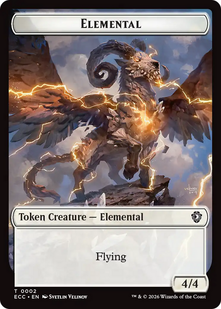 Elemental (0002) // Elemental (0009) Double-Sided Token [Lorwyn Eclipsed Tokens]