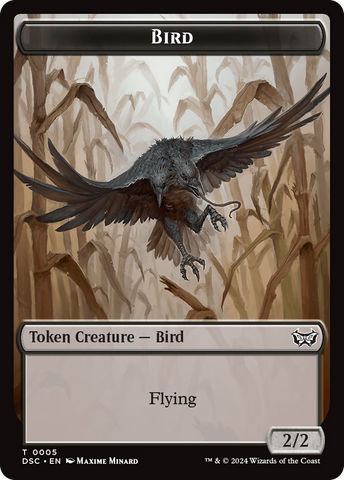 Demon // Bird Double-Sided Token [Duskmourn: House of Horror Commander Tokens]