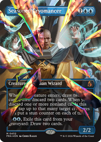 Seasoned Cryomancer (Borderless) (Facet Foil) (0452) [Reality Fracture]