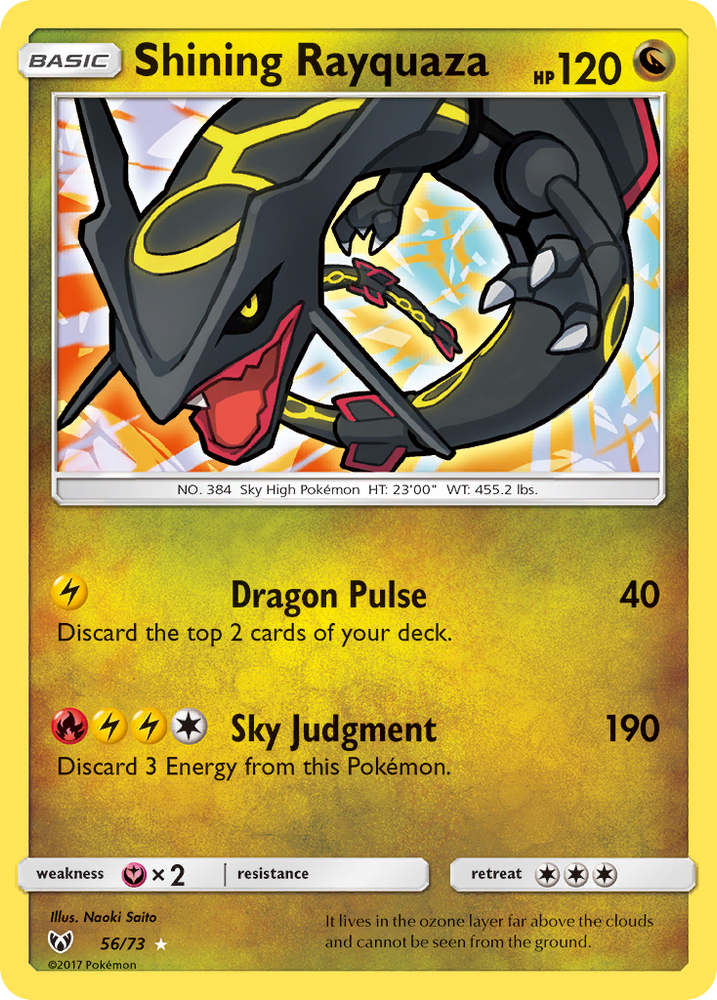 Shining Rayquaza (56/73) [Sun & Moon: Shining Legends]