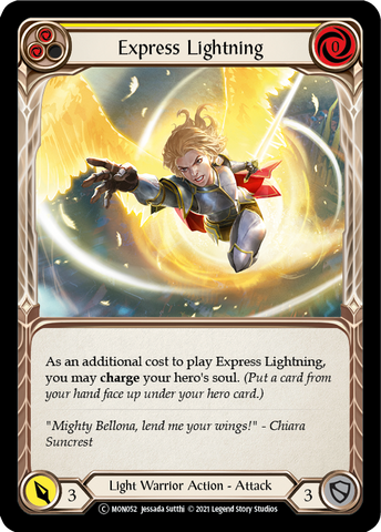 Express Lightning (Yellow) [U-MON052-RF] (Monarch Unlimited)  Unlimited Rainbow Foil