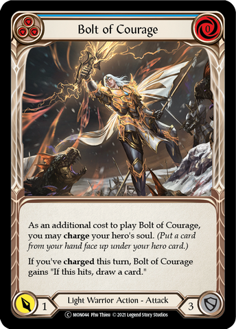 Bolt of Courage (Blue) [U-MON044-RF] (Monarch Unlimited)  Unlimited Rainbow Foil