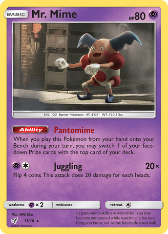 Mr. Mime (11/18) [Sun & Moon: Detective Pikachu]