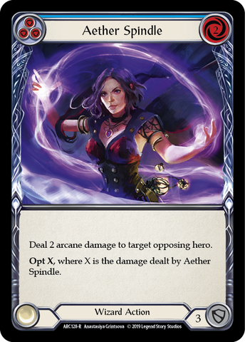 Aether Spindle (Blue) [ARC128-R] (Arcane Rising)  1st Edition Rainbow Foil