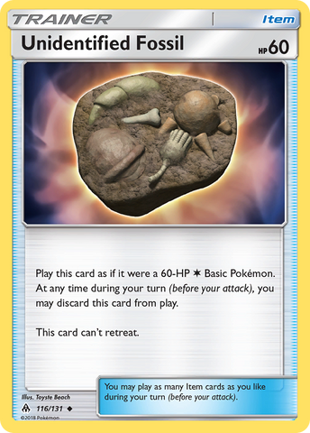 Unidentified Fossil (116/131) [Sun & Moon: Forbidden Light]