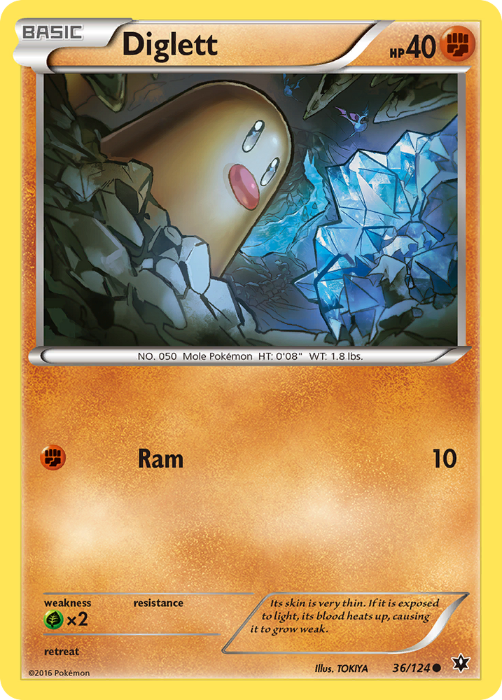 Diglett (36/124) [XY: Fates Collide]