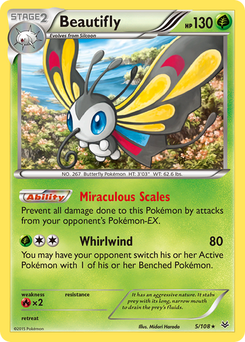 Beautifly (5/108) [XY: Roaring Skies]