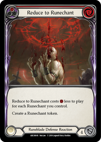 Reduce to Runechant (Red) [ARC088-R] (Arcane Rising)  1st Edition Rainbow Foil