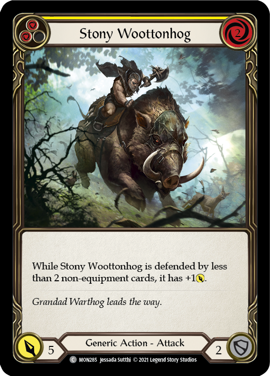 Stony Woottonhog (Yellow) [MON285-RF] (Monarch)  1st Edition Rainbow Foil