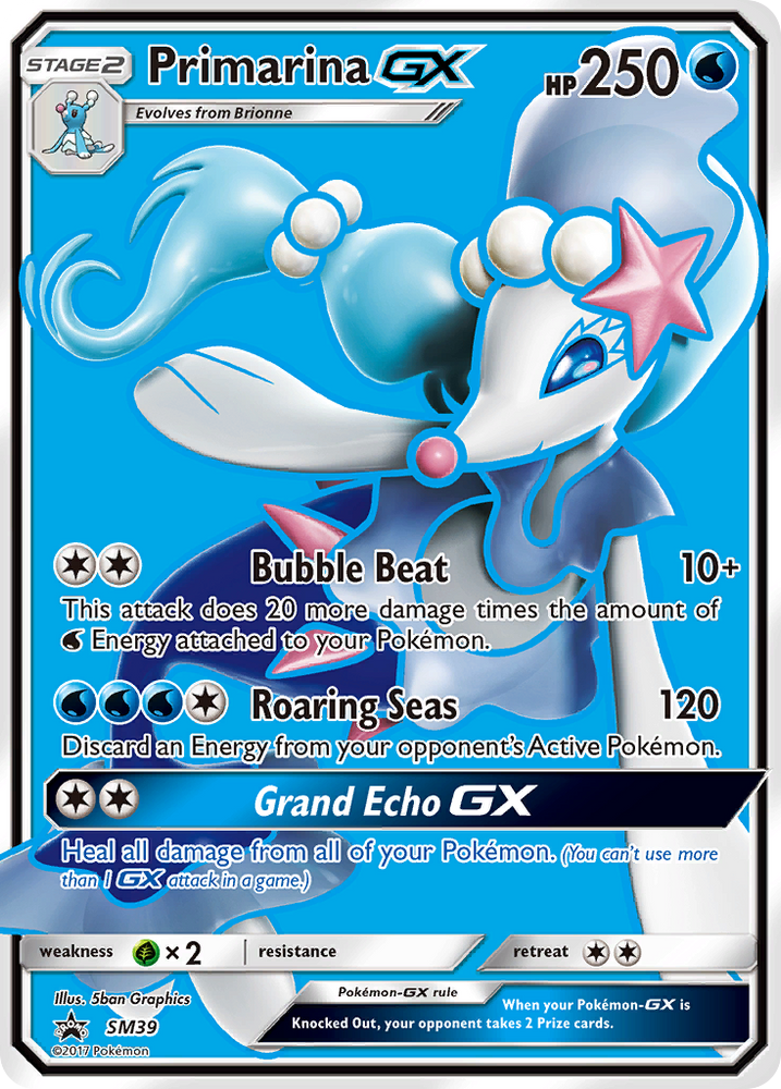 Primarina GX (SM39) [Sun & Moon: Black Star Promos]